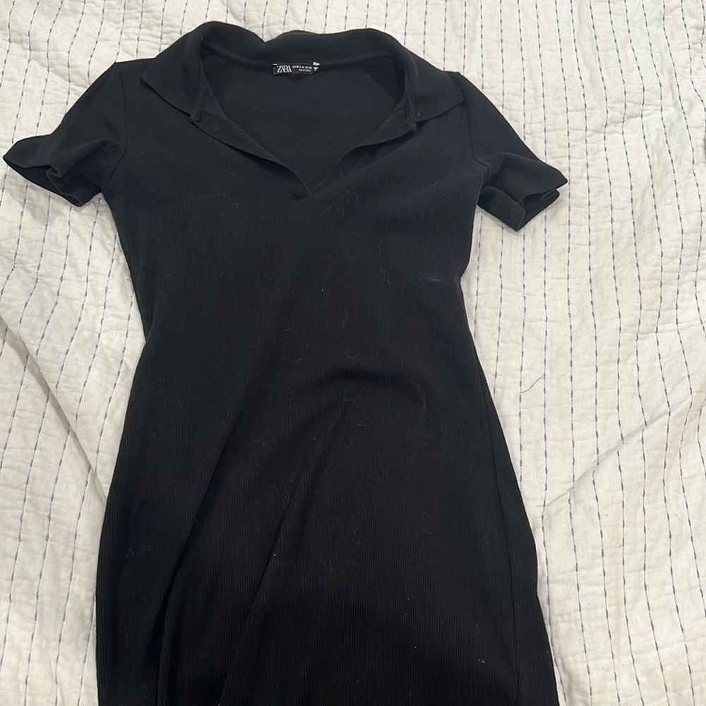 Zara black dress, size M, worn once, very soft
